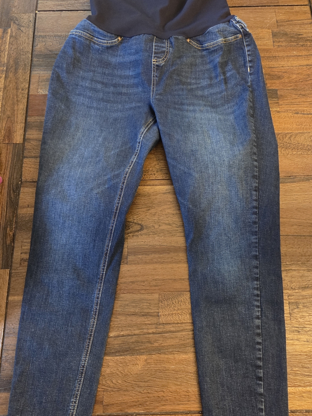 Seraphine Organic Indigo Post Maternity Shaping Jeans Size US 14